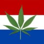 The Netherlands flag with a cannabis leaf on top.