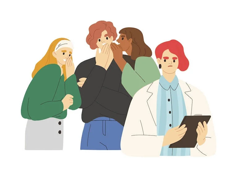 Woman overhears colleagues gossiping