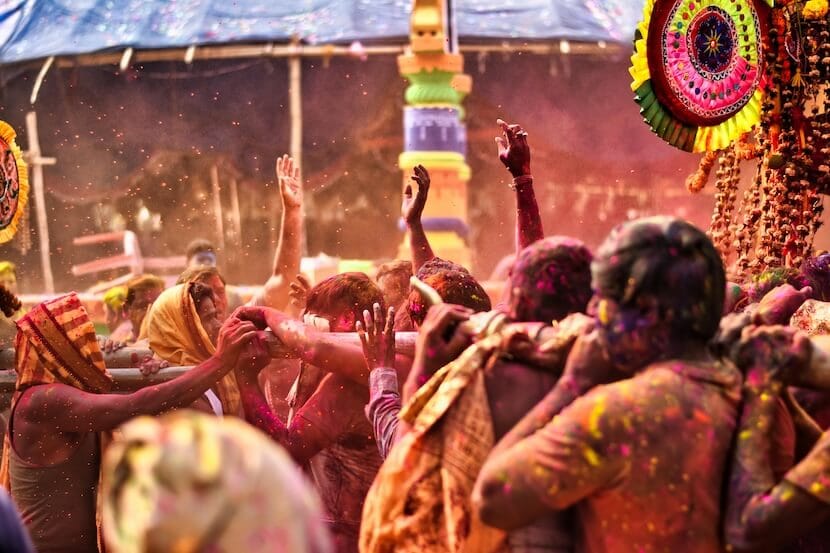 People in India celebrating Holi.